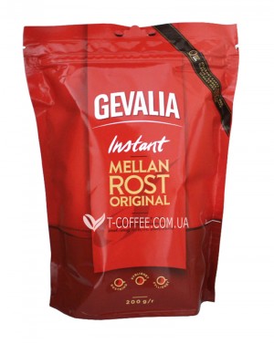 Кофе GEVALIA Mellan Rost Original Instant растворимый 200 г эконом. пак. (8711000538050) фото