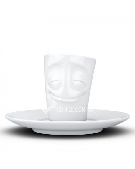 Чашка с блюдцем TASSEN Espresso Весельчак фарфоровая 80 мл