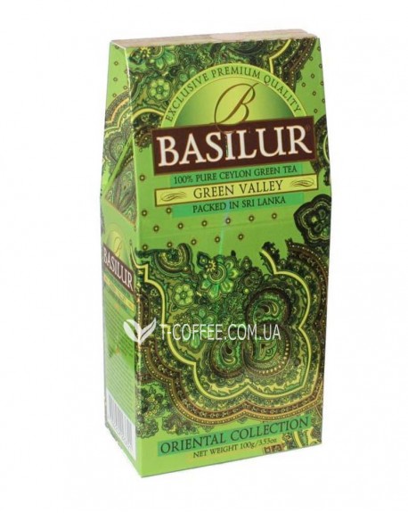 Чай BASILUR Green Valley Зеленая Долина - Восточная 100 г к/п (4792252923621)
