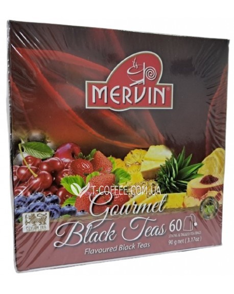 Чай MERVIN Gourmet Black Teas Фруктово - Ягодное ассорти 60 х 1,5 г (4792055007283)
