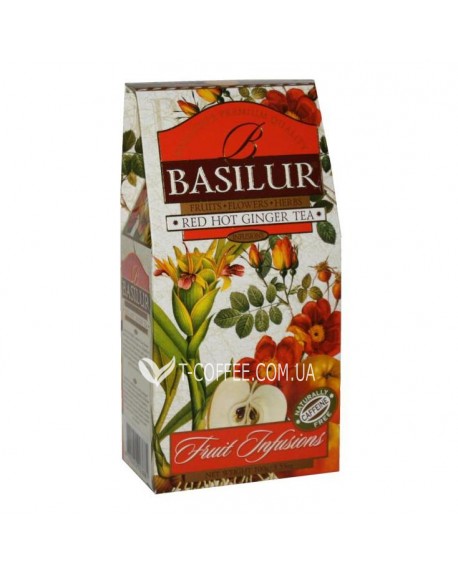 Чай BASILUR Red Hot Ginger Tea Пылающий Имбирь - Фруктовые Коктейли 100 г к/п (4792252923881)