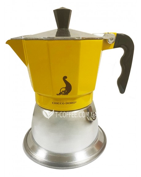 Кофеварка гейзерная CHICCO D`ORO Induction 3 чашки желтая