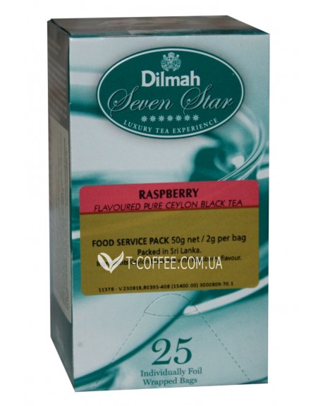 Чай DILMAH Seven Star Black Tea Raspberry Малина 25 x 2 г