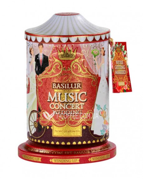 Чай BASILUR Музыкальная Шкатулка Wedding Свадьба - Праздничная 100 г ж/б (4792252923737)