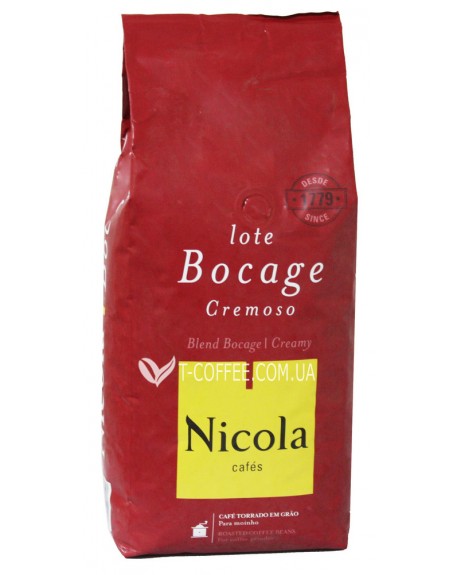 Кофе NICOLA Bocage Cremoso зерновой 1 кг (5601132102010)