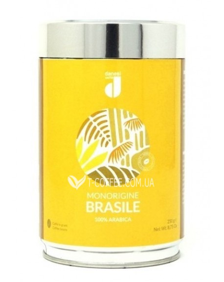 Кава DANESI Monorigine Brasile 100% Arabica зернова 250 г ж/б (8000135557785)