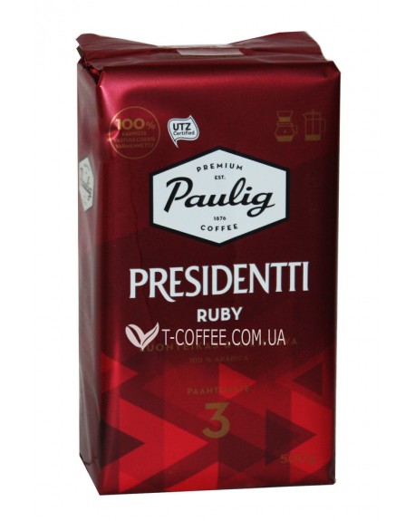 Кофе PAULIG Presidentti Ruby молотый 500 г (6411300176724)