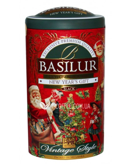 Чай BASILUR New Year's Gift Новорічний Подарунок - Вінтаж 100 г ж/б (4792252935273)
