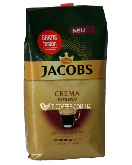 Кофе JACOBS Crema Intenso зерновой 1 кг (8711000669570)