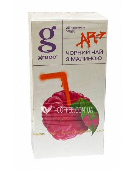 Чай GRACE! Черный с Малиной 25 х 2 г (5060207697750)