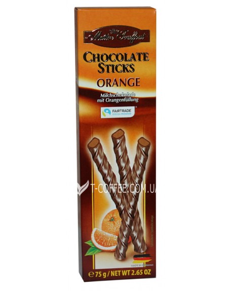 Шоколад Maitre Truffout Chocolate Sticks Orange Апельсин 75 г (9002859053849)