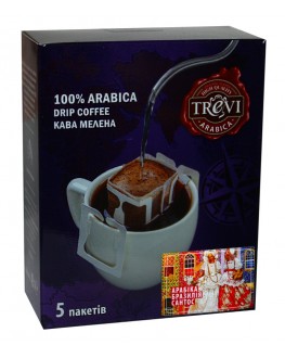 Кофе TREVI Арабика Бразилия Сантос 5 х 8 г дрип-пакет (4820140050989)