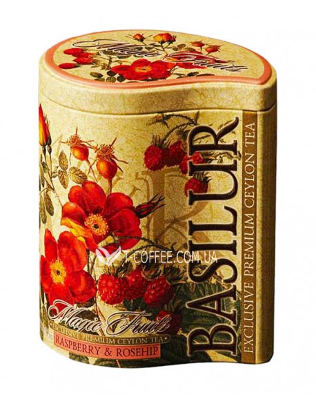 Чай BASILUR Raspberry Rosehip Малина Шиповник - Волшебные Фрукты 100 г ж/б (4792252100626)