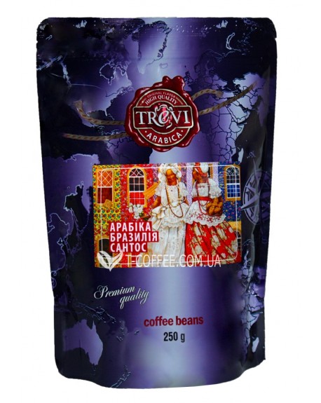 Кофе TREVI Арабика Бразилия Сантос зерновой 250 г (4820140050668)