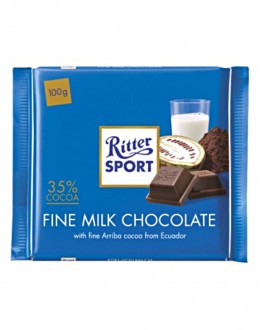 Шоколад RITTER SPORT Fine Milk Chocolate Нежный Молочный 100 г