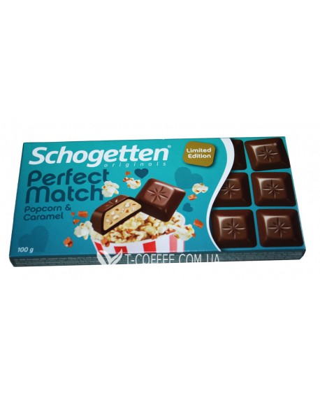 Шоколад SCHOGETTEN Popcorn Caramel Молочный Попкорн Карамель 100 г (4000415716905)