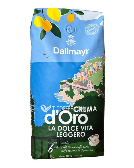 Кава DALLMAYR Crema d'Oro La Dolce Vita Leggero зернова 1 кг (4008167002727)