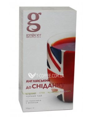Чай GRACE! English Breakfast Англійський до Сніданку - Бестселер 25 х 2 г (5060207692540) фото