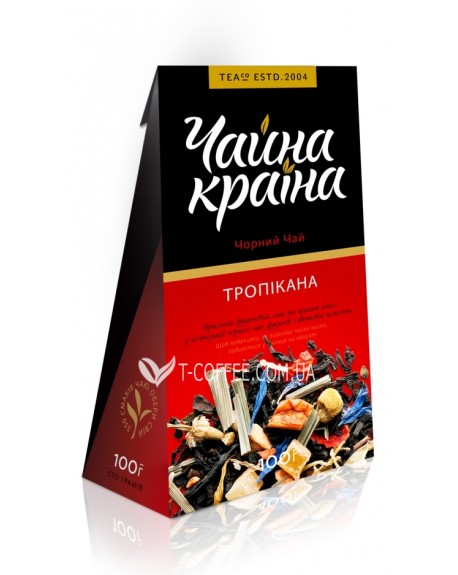 Тропікана чорний ароматизований чай Чайна Країна 100 г к/п