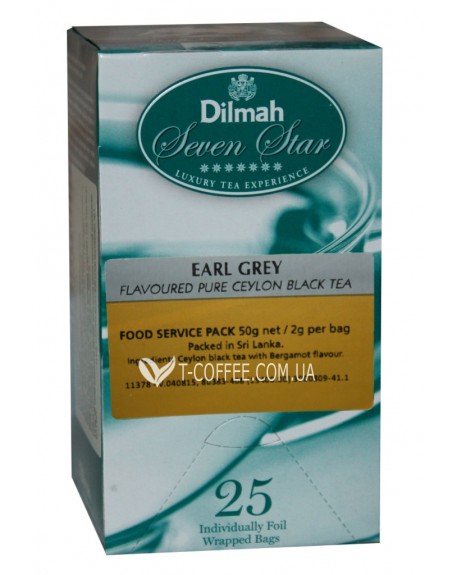 Чай DILMAH Seven Star Black Tea Earl Grey Эрл Грей 25 x 2 г
