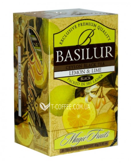 Чай BASILUR Lemon Lime Лимон Лайм - Волшебные Фрукты 20 х 2 г (4792252001077)