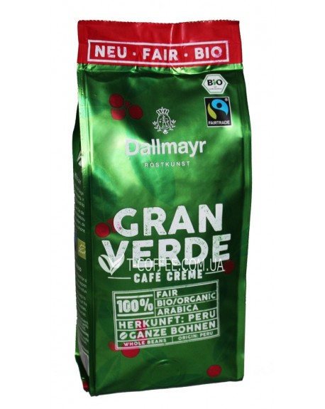 Кава DALLMAYR Granverde Cafe Creme зернова 220 г (4008167434801)