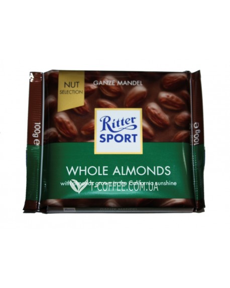 Шоколад RITTER SPORT Whole Almonds Молочный Миндаль 100 г