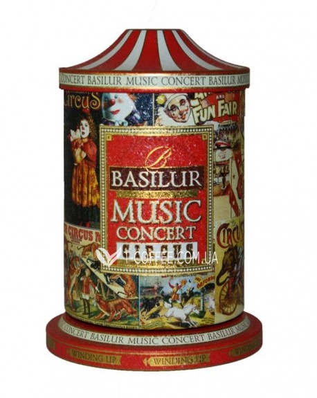 Чай BASILUR Музыкальная Шкатулка Circus Цирк - Праздничная 100 г ж/б (4792252925564)