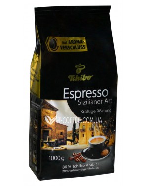 Кофе TCHIBO Espresso Sizilianer Art зерновой 1 кг (4046234265330) фото