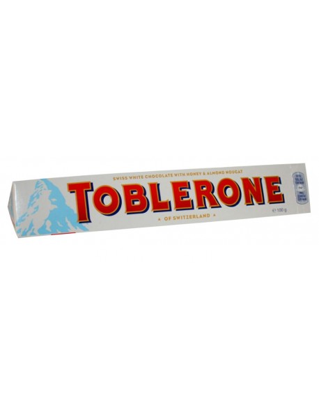 Шоколад TOBLERONE White Chocolane Almond Nougat Белый Миндальная Нуга 100 г (7614500010310)