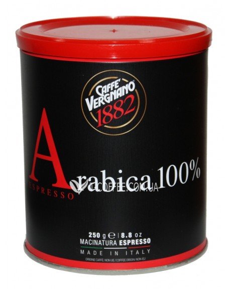 Кофе CAFFE VERGNANO Arabica 100% Espresso молотый 250 г ж/б (8001800001541)