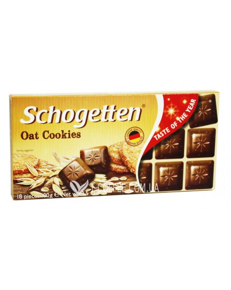 Шоколад SCHOGETTEN Oat Cookies Молочный Овсяное Печенье 100 г (4000415007706)