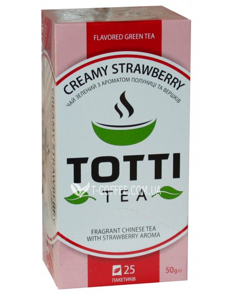 Чай TOTTI Creamy Strawberry Сливочная Клубника 25 x 2 г (8719325127102)