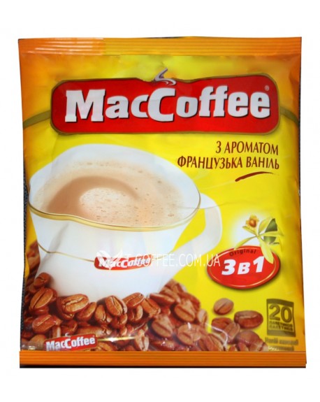 Кофе MACCOFFEE 3в1 French Vanilla Французская Ваниль растворимый 20 х 18 г эконом.пак. (8887290109871)