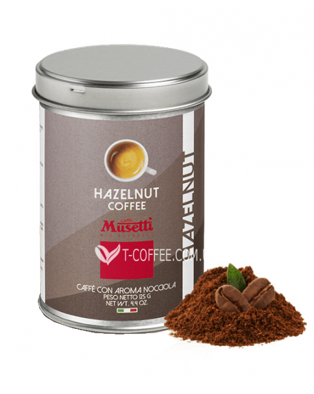 Кофе MUSETTI Hazelnut ароматизированный молотый 125 г ж/б (8004769246039)