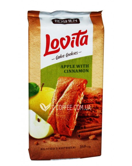 Печенье ROSHEN Lovita Apple Cinnamon Яблоко Корица 168 г (4823077634178)