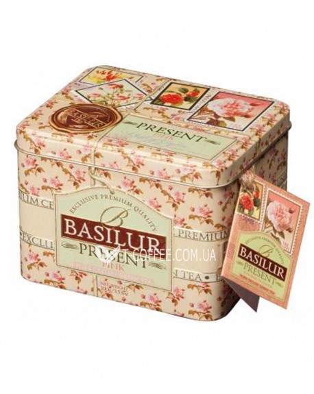 Чай BASILUR Pink Caddy Рожевий Подарунок - Святкова 100 г ж/б (4792252100282)