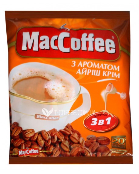 Кофе MACCOFFEE 3в1 Irish Cream Ирландский Крем растворимый 20 х 18 г эконом.пак. (8887290109857)