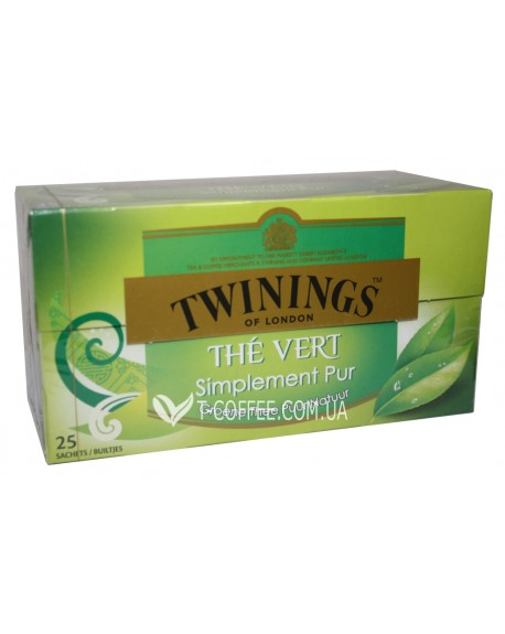 Чай TWININGS The Vert Зеленый Классический 25 х 1,5 г (5055953902463)