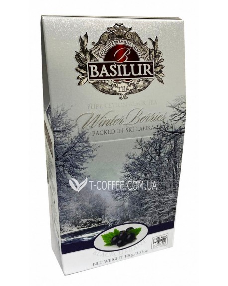 Чай BASILUR Blackcurrant Черная Смородина - Зимние Ягоды 100 г к/п (4792252941540)